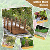 Arched Outdoor Footbridge, 5 FT Fir Wood Garden Crossing with Dual Safety Side Rails