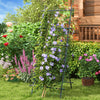 74" Raised Bed Cucumber Trellis, Outdoor Garden Trellis w/Netting, PE-Coated Metal Plant Support for Climbing Vegetables