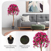 53" Artificial Bougainvillea Tree, Faux Silk Flower Plant in Pot with 576 Flowers & 288 Leaves