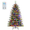6FT Prelit Artificial Christmas Tree, Hinged Christmas Tree with 350 LED Lights