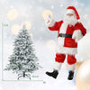4.5 FT Pre-Lit Christmas Tree Snow Flocked, Artificial Christmas Tree with 757 Branch Tips