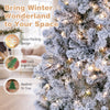 7.5/6 FT Prelit Artificial Christmas Tree, Smart RGB & Warm White LED Lights