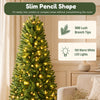 5FT/6FT/6.9FT Artificial Christmas Tree, Modern Christmas Tree w/ LED Lighting