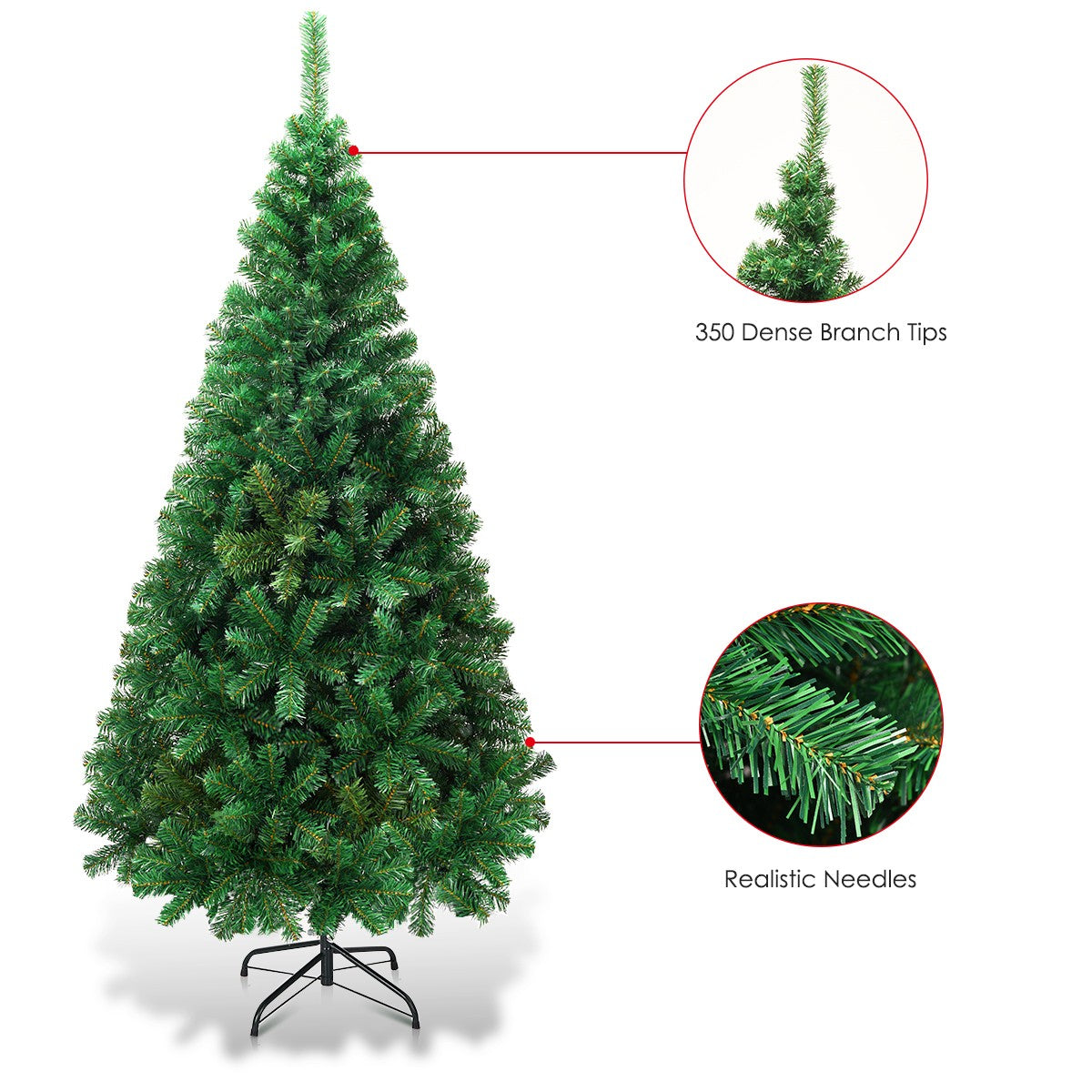 Artificial Christmas Tree with Solid Metal Stand - LucktreeUS