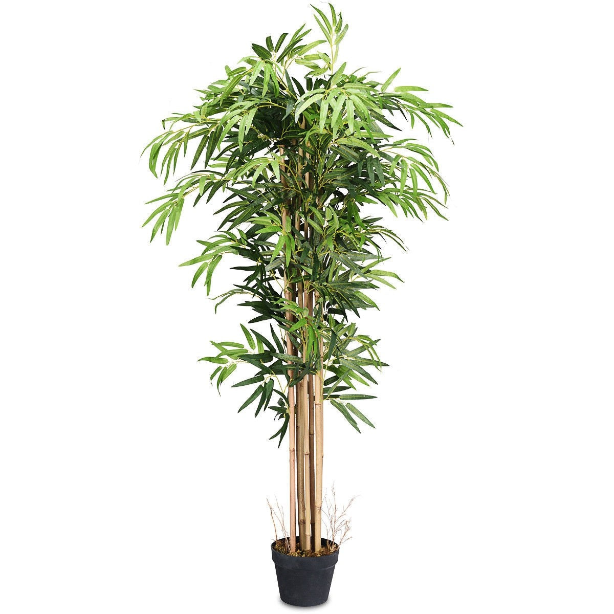 Fake Bamboo Tree Artificial Greenery Plants in Nursery Pot Decorative Trees for Home - LucktreeUS