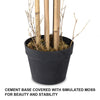 Fake Bamboo Tree Artificial Greenery Plants in Nursery Pot Decorative Trees for Home - LucktreeUS