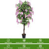 6FT Fake Wisteria Tree Artificial Greenery Plants in Nursery Pot Decorative Trees for Home - LucktreeUS