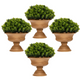 Lucktree 4 Pack Artificial Boxwood Topiary Trees - LucktreeUS