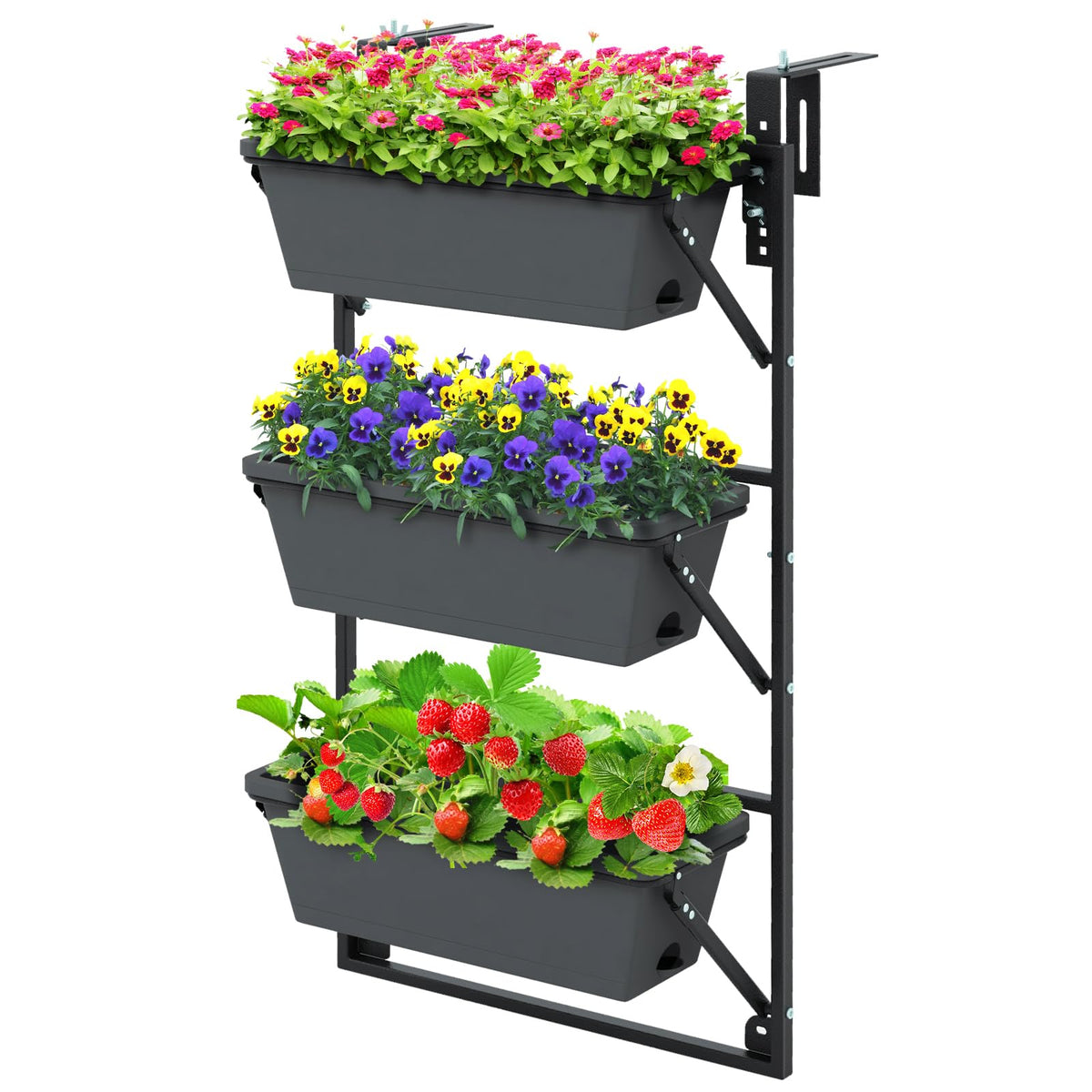 Lucktree Vertical Raised Garden Bed, Hanging & Wall-Mounted Planter Garden Boxes