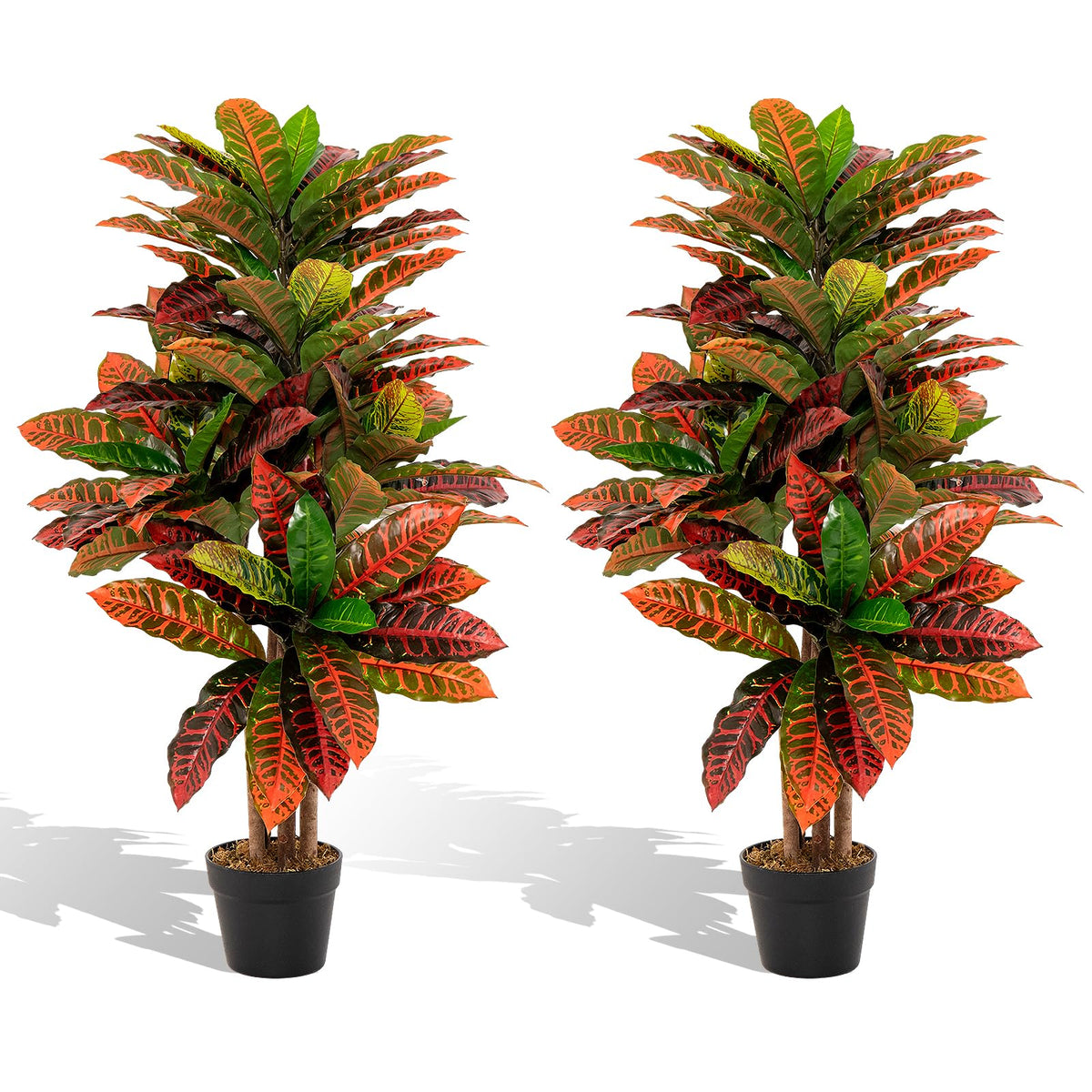 Lucktree Artificial Croton Palm Tree
