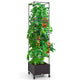 Lucktree Raised Garden Bed with Tomato Cages, 67” Adjustable Height