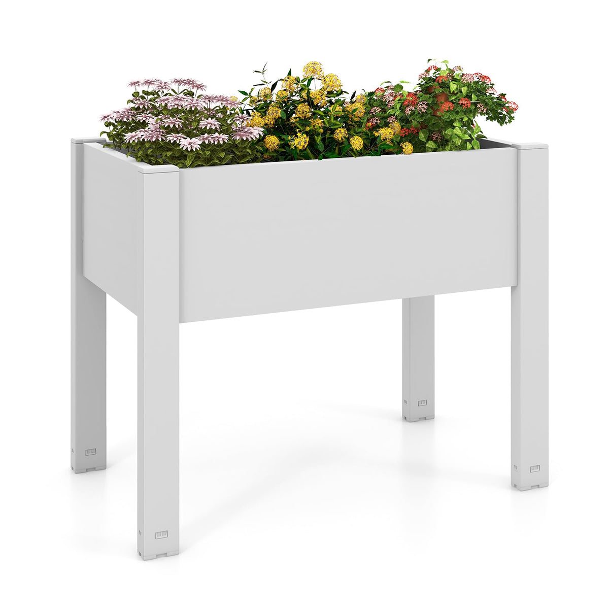Lucktree Raised Garden Bed with Legs, Self-Watering Planter Box with Water Level Indicator