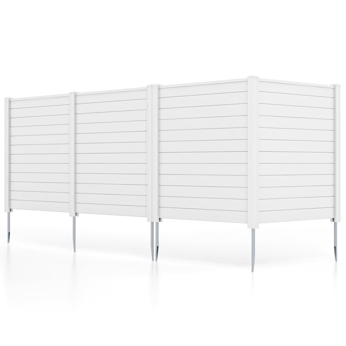 Lucktree Air Conditioner Fence 2 Panels - 48''W x 48''H Outdoor Privacy Screen with Upgraded Metal Stakes
