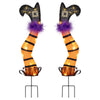 Set of 2 Halloween Lighted Witch Legs Decorations with Stakes