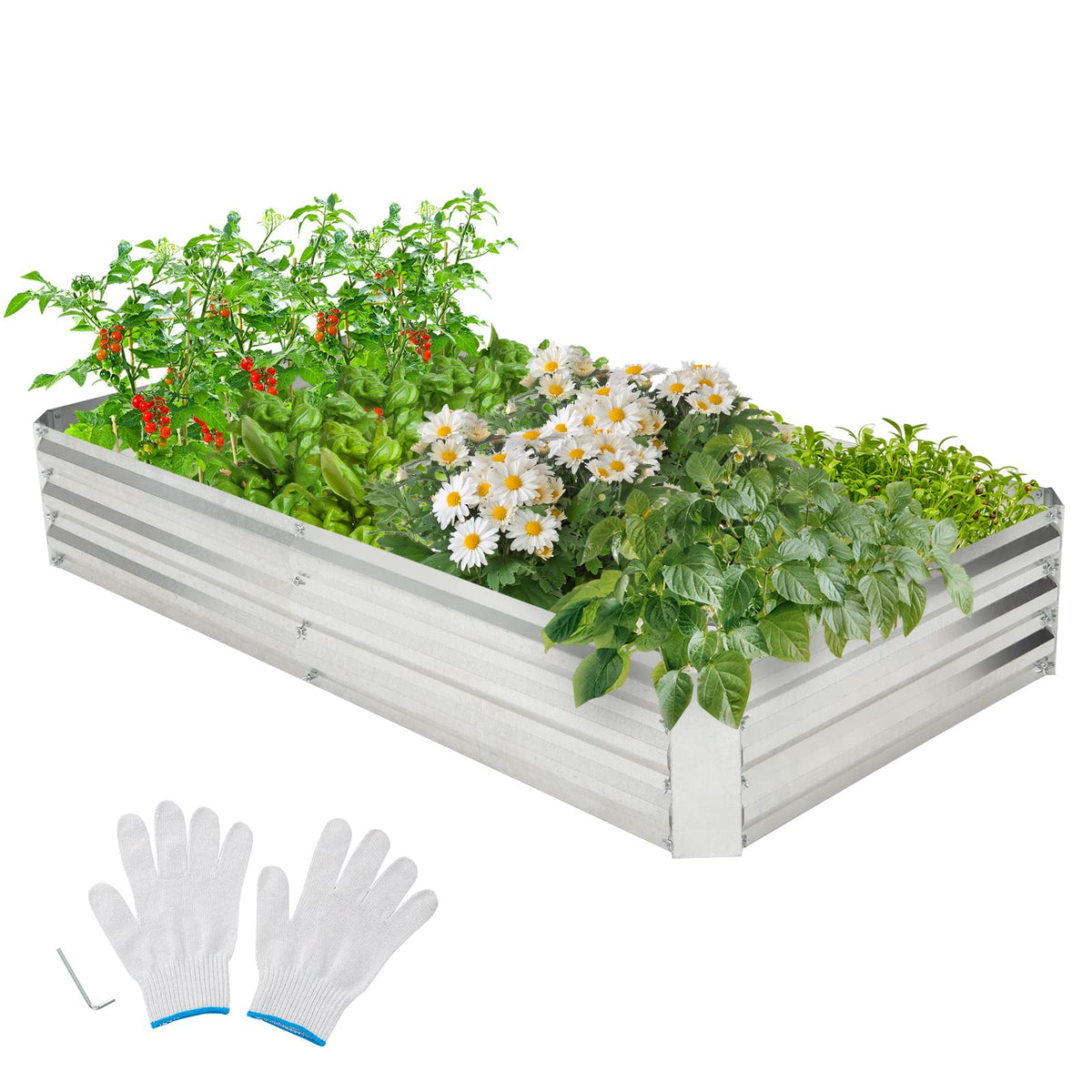 Lucktree Galvanized Raised Garden Bed