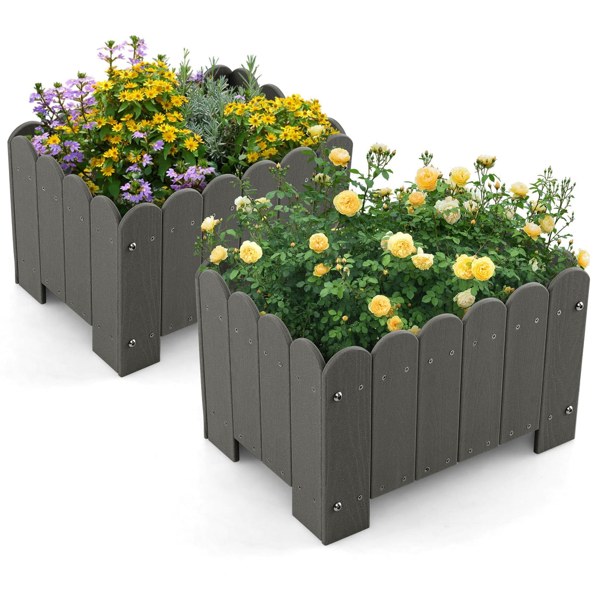 Lucktree 2 Pack Rectangular Planter Box
