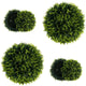 Lucktree 2 PCS 18 Inch Artificial Cedar Topiary Ball, Round Faux Cypress Balls Outdoor, Fake Plant Sphere