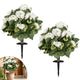 Lucktree 22.5” Artificial Begonia Ball Trees Set of 2 with Ground Spikes