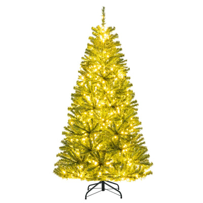 Lucktree 6FT | 7FT | 8FT Pre-Lit Remote Control Artificial Christmas Tree with Warm White LED Lights
