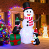 Lucktree Inflatable christmas Snowman, Santa Claus, Built-in Colorful LED Lights