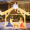 Lucktree 4.7 FT Christmas Lighted Nativity Scene Set