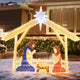 Lucktree 4.7 FT Christmas Lighted Nativity Scene Set