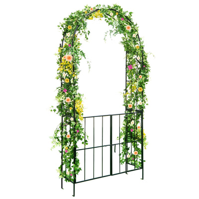 Lucktree 7.5Ft Garden Arbor with Gate