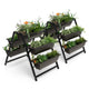 Lucktree Set of 2 Vertical Raised Garden Bed, 5 Planter Boxes Container w/ Drainage Holes