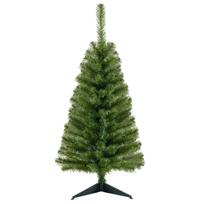 Lucktree 3ft Mini Artificial Christmas Tree, Unlit Green Holiday Tree with 116 Lifelike PVC Branch Tips