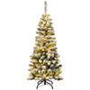 Lucktree 4.5ft / 6ft / 7.5ft Artificial Snow Flocked Christmas Tree - LucktreeUS