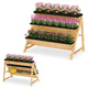 Lucktree 3-Tier Vertical Raised Garden Bed Wood Elevated Planter Box with Legs