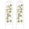 Lucktree Garden Trellis, Tall Galvanized Steel Trellis for Climbing Plants