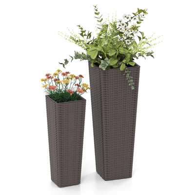 Lucktree Set of 2 Planters for Outdoor Plants