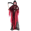 Lucktree 8 Ft Halloween Animatronics, Sound & Touch Activated Grim Reaper with Sickle, Glowing LED Eyes & Scary Voices