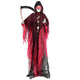 Lucktree 8 Ft Halloween Animatronics, Sound & Touch Activated Grim Reaper with Sickle, Glowing LED Eyes & Scary Voices