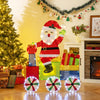 Lucktree Lighted Santa on Train Christmas Decoration with LED Lights