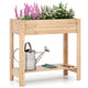 Lucktree Wood Raised Garden Bed w/Lower Shelf