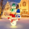 Lucktree 5 FT Christmas Lighted 3 Stacked Snowman Decoration