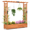 Lucktree Raised Garden Bed with Trellis and Hanging Roof