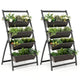Lucktree 2 Pcs 4.1FT Vertical Raised Garden Bed, 4-Tier Elevated Planter Box