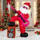 Lucktree 8.4FT Rocking Santa Inflatable with Guitar | Animated Christmas Decoration