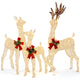 Lucktree 3 Pieces Lighted Christmas Reindeer Family, Xmas Lighted Deer Decoration with 230 Warm White LED Lights
