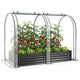 Lucktree 6x3x1 FT Galvanized Raised Garden Bed with Greenhouse Cover