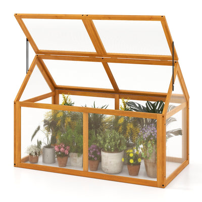 Lucktree Portable Raised Flower Planter Protection with Transparent Panels & Adjustable Roof