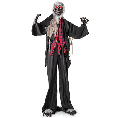 Lucktree 8.2 Ft Halloween Animatronics, Sound-Activated Werewolf with Light-up Eyes & Scary Sounds