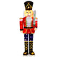 Lucktree 5 FT Christmas Lighted Nutcracker with Glitter Sword