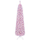 6 FT Pink Flocked Pre-Lit Pencil Christmas Tree with 392 Branch Tips