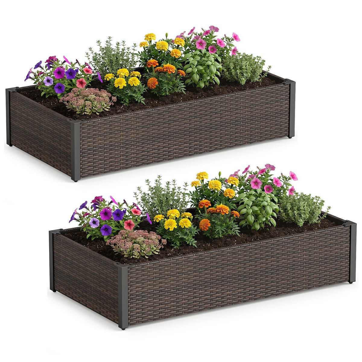Lucktree Raised Garden Bed for Vegetables Flowers Herbs