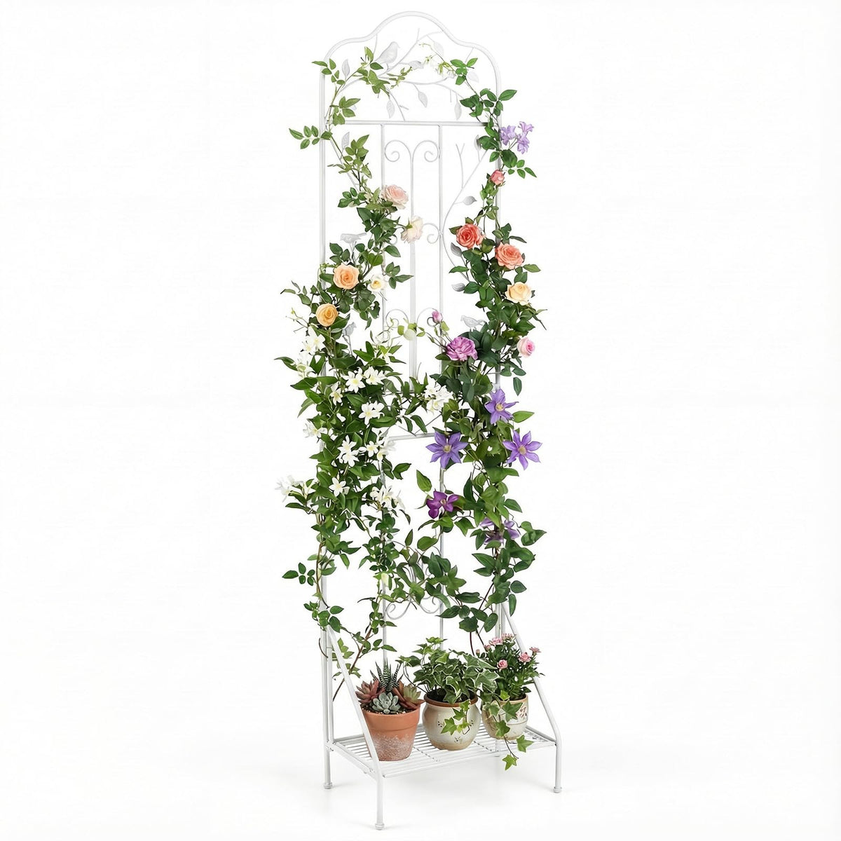 Lucktree Metal Garden Trellis for Climbing Plants