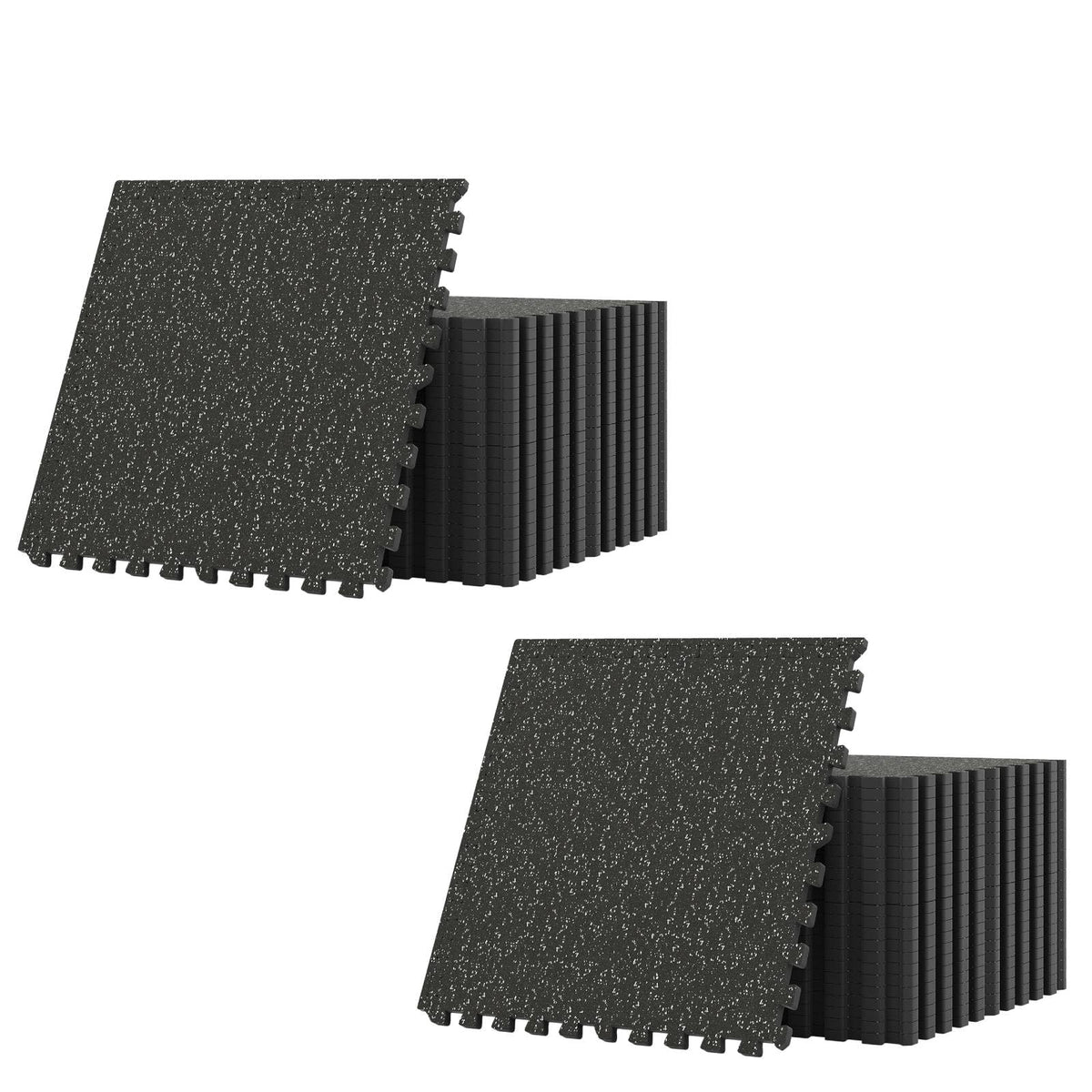 Lucktree 0.79" Thick Rubber Top Exercise Mat 48 Sq Ft